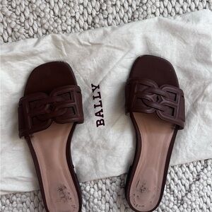 Bally Women's Brown Slide Sandals